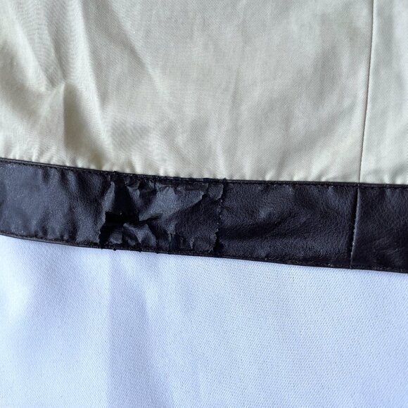 Arden B. Women Beige Belted Buttoned Trench Coat Jacket, Size Medium (Flaw) - Picture 15 of 15